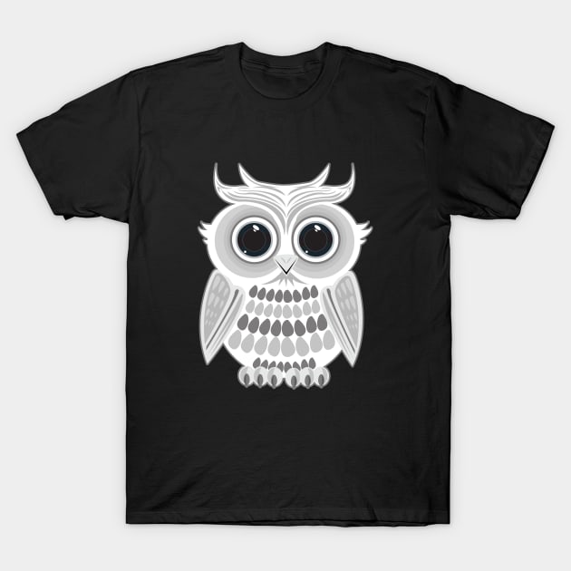 White Owl T-Shirt by adamzworld